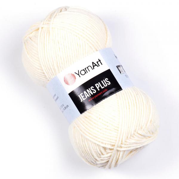 YarnArt Jeans Plus 03 Polar White - 100g Ball