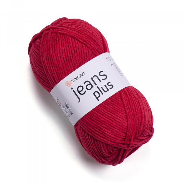 YarnArt Jeans Plus 90 Red - 100g Ball